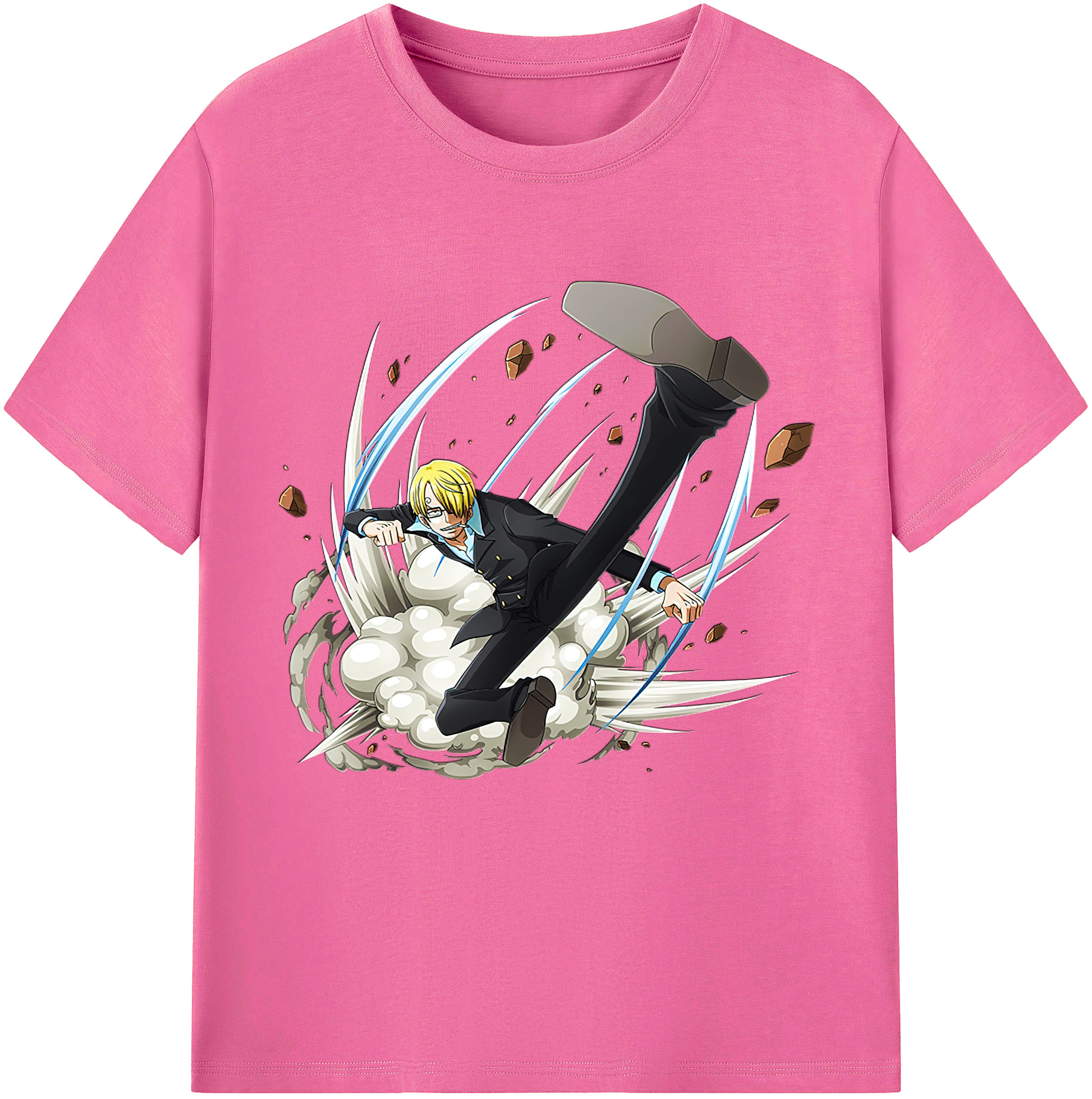 （画像用） ワンピース サンジ ONE PIECE Sanji レディースカジュアルプリントTシャツ（綿100％）